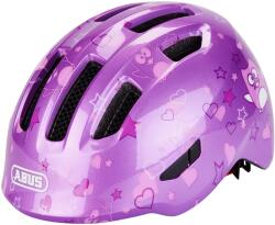 ABUS Cască pentru copii ABUS Smiley 3.0 - cască de bicicletă cu o potrivire adâncă, design prietenos pentru copii și spațiu pentru o împletitură - pentru fete și băieți - mov cu model bufniță, mărime M - 6