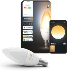 Philips Smart LED-Lampa, B39, E14, 1 pachet, White Ambiance, lumină cu spectru complet 1.000 K-20.000 K, 500 lm, extrem de dimabil, Alexa, Google Home, Apple Home - 929004295601 (09942600)