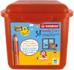 STABILO - creion colorat, acuarelă și creion cu ceară - lemnos 3 în 1 - F54456 (F54456)