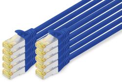 ASSMANN Cablu DIGITUS LAN Cat 6A - 3 m - 10 buc - ecranat S/FTP - albastru - DK-1644-A-030-B-10 (DK-1644-A-030-B-10)