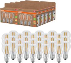 OSRAM Lămpi LED Osram de înaltă eficiență cu clasa de eficiență energetică A, pachet valoare cu 30 de becuri, înlocuiește becurile convenționale de 60W, formă de pară, alb cald (2700K), E27, sticlă cu filam