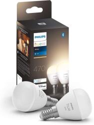 Philips White E14 Luster 2 × 470 lm, reglabil, lumină alb cald, controlabil prin aplicație, compatibil cu Amazon Alexa, pachet de 2 - 929002440604