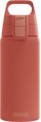 SIGG - Sticlă de băut izolată - Termos Shield Therm One Eco Roșu - băuturi carbogazoase - etanșă - lavabilă în mașina de spălat vase - fără BPA - 90% oțel inoxidabil reciclat - roșu ruginiu - 0, 5L - 6022.