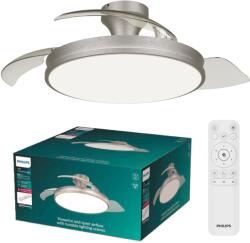 Philips Ventilator de tavan Philips Atlas cu lumină LED și palete retractabile, 3 palete, deschidere 106 cm, 4.500 lumeni, reglabil. Lumină (3.000 K până la 6.500 K), reglabilă până la 5%, incl. telecomandă, 