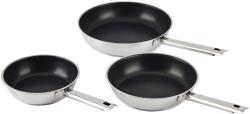 RÖSLE Set de tigaie RÖSLE ELEGANCE din 3 piese, tigai universale de înaltă calitate cu acoperire antiaderență ProPlex robustă, 20 cm, 24 cm și 28 cm, oțel inoxidabil 18/10, potrivite pentru inducție, lavabi