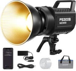 NEEWER FS300B 300W LED Studio Videolight, lumină continuă COB bicoloră cu control 2, 4G/APP, 44500 Lux/1m, 2700K-6500K, CRI 97+, 12 scene, suport Bowens, spot light pentru fotografie și streaming. - 10106912