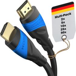 KabelDirekt - Cablu HDMI 8K și 4K - 10x 5m - Dezvoltat în Germania - Pentru fiecare configurație de cablu HDMI (10K, 8K@60Hz și 4K@120Hz, HDMI de mare viteză cu Ethernet, Blu-ray, PS5, Xbox Series, Switch) - 1547