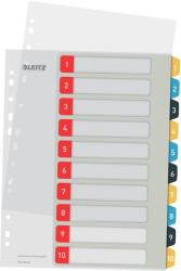 Leitz Registrul Leitz de scriere pe computer în format A4, pachet de 15, 1-10, robust, multicolor, serie confortabilă, 12470000 - 12470000-15 (12470000-15)