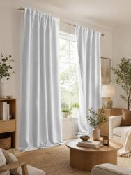 HOMEbasics HOME bazele | Cortina acustica Uni | ACUSTICO | Protecție împotriva zgomotului, căldurii, frigului și curentului de aer + întunecare | alb murdar/gri deschis | 245x135cm - 085970-1009 (085970-1009)