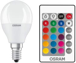 OSRAM STAR+ RGBW LED Lampă cu soclu E14, culori RGB schimbabile prin telecomandă, 5.5W, formă de picătură, înlocuitor pentru bec de 40W, mat, lămpi LED Retrofit RGBW cu telecomandă, set de 4 bucăți - 405807