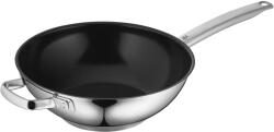 WMF Durado tigaie wok cu inducție 28 cm, acoperire antiaderență, potrivită pentru toate tipurile obișnuite de sobe, la cuptor până la 260°C, wok din oțel inoxidabil - 748486021 (748486021)