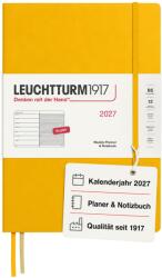 Leuchtturm1917 calendar săptămânal 2027 Compoziție (B5) cu caiet, cu linii - planificator de întâlniri engleză, floarea soarelui, copertă cartonată, 178 x 254 mm, ianuarie-decembrie 2027, prezentare săptămânală în s