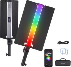NEEWER Stick de lumină video LED NEEWER RGB2 cu mâner metalic ușă bară tactilă/APP/2, 4G control magnetic video RGB reîncărcabil, 2500K-10000K CRI98+ iluminare foto reglabilă 18 scene (RGB2)