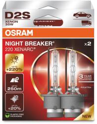 OSRAM D2S 35W XENARC® NIGHT BREAKER® LASER +220% 3 ani garanție* 2 buc - 66240XN2-2HB (66240XN2-2HB)