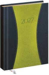Realsystem Agendă de buzunar REALSYSTEM Premium A B/6, format vertical, săptămânal, pagini galbene și verzi, 2027 (9412-78)