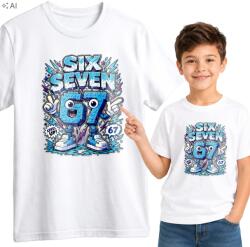  Gyerek Póló Fehér Roblox 67 Six Seven M 140 cm