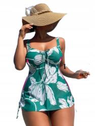  Felső Bikini Fürdőruha Úszáshoz Zöld Tankini Virágos 36-OS