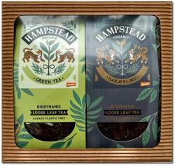 Hampstead Tea bio szálas zöld- és feketetea-ajándékszett (2 x 100 g)