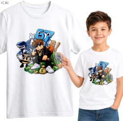  Gyerek Póló Fehér Roblox 67 Brainrot L 152 cm
