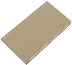 Realsystem Agendă de buzunar REALSYSTEM Standard, format orizontal, alb, pagini bej, 2027 (5711-07)