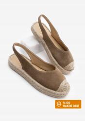  Női Espadrilles Velúr Bézs Fonott Orral 39 5GA