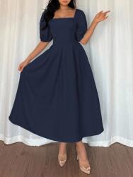 Shein Sötétkék Ruha Bő Ujjakkal XL 2GA
