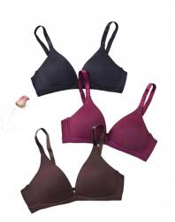 Shein Sima Merevített Push Up Melltartó 3 Pack S 1MA