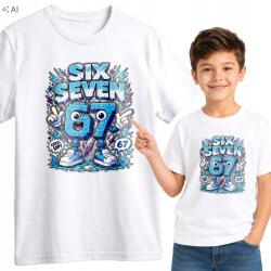  Gyerek Póló Fehér Roblox 67 Six Seven 2XS 104 cm