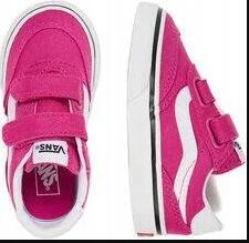 Vans Rózsaszín Brooklyn Ls Tépőzáras Gyerek Tornacipő Fehér Betéttel 17, 5 J8B