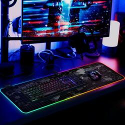 VERK GROUP Mouse pad de gaming iluminat - harta lumii Mouse pad