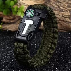 Verk Group Bratara Survival Paracord cu busola