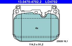 ATE Set Placute Frana, Frana Disc 13.0470-4702.2 Bmw 1/2 Gran/X1/X2 Mini Mini (13.0470-4702.2)