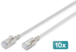 ASSMANN Cablu de legătură Digitus CAT6A F-FTP, 0, 5 m, gri (pachet de 10 bucăți) (DK-1632-A-005S-10)
