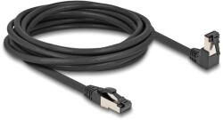 Delock Cablu de rețea Delock RJ45 Cat. 8.1 S/FTP cu îndoire de 90 de grade în jos / drept, 5 m, negru
