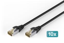 ASSMANN Cablu de legătură Digitus CAT6A S-FTP, 1 m, negru (pachet de 10 bucăți) (DK-1644-A-010-OD-10)