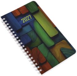 REALSYSTEM Agendă REALSYSTEM SP2 cu spirală, format A/6, săptămânală, pagini albe cu model mozaic, 2027 (8711-52)