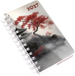 REALSYSTEM Agendă REALSYSTEM SP5 cu spirală, format A/6, pagini albe, stil japonez, 2027 (8721-51)