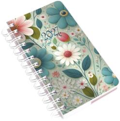 REALSYSTEM Agendă REALSYSTEM SP5 cu spirală, format A/6, pagini albe, design abstract, 2027 (8721-56)