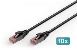 ASSMANN Cablu de legătură Digitus CAT6 U-UTP, 1 m, negru (pachet de 10 bucăți) (DK-1617-010-OD-10)
