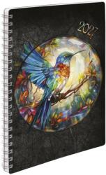 REALSYSTEM Agendă REALSYSTEM SP1 cu spirală, format A/5, săptămânală, cu pagini albe, Kolibri 2027 (8311-57)
