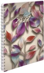 REALSYSTEM Agendă REALSYSTEM SP1 cu spirală, format A/5, săptămânală, cu pagini albe, Levelek 2027 (8311-54)