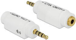 Delock Adaptor Delock: mufă stereo de 3, 5 mm cu 4 pini (mascul) - mufă stereo de 3, 5 mm cu 4 pini (femelă)