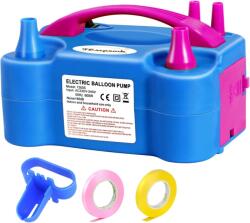TYPEC Pompă Electrică pentru Umflat Baloane 600W, 2 Moduri de Funcționare (Automat și Manual la Apăsare), Compresor Portabil cu Duze Duble pentru Baloane din Latex și Folie, Petreceri, Nunți și Evenimente