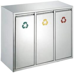 V-Part Cos de gunoi, V-Part, 710416, 8+8+8 litri, 3 compartimente, inox (710416) Cos de gunoi