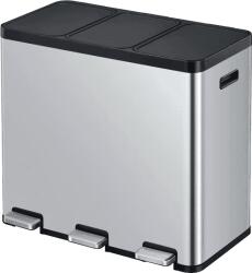 EKO Cos de gunoi cu pedala, EKO, Essential, 20+20+20 litri, 3 compartimente, inox (912561) Cos de gunoi