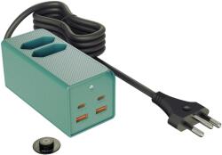 allocacoc Prelungitor, PowerBrick by Allocacoc, 2 prize, 4 x USB, sage (11501/EUPD65)