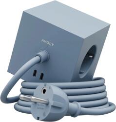 AVOLT Prelungitor cubic, AVOLT, Square 1, 3 prize, 2xUSB-C, 1.8 metri, albastru (SQ1-EUFC20-18SHB)