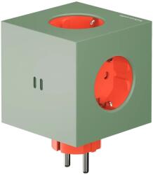 AVOLT Prelungitor cubic, AVOLT x Bauhaus-Archiv, Square 2, 3 prize, 2xUSB-C, verde (SQ2-EUFC30-WMLG1)