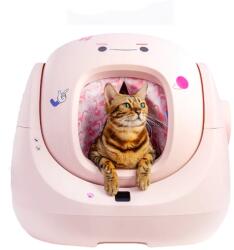 Catlink Litiera automata cu functie autocuratare pentru pisici, Catlink, BayMax Sakura, roz (BAYMAX-PINK)