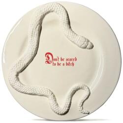 Incartato Ceramics Farfurie ceramica, Incartato Ceramics, Don't be scared, Ø 28 cm, ivoire (FPSCARED)